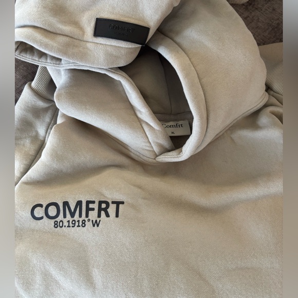 COMFRT Beige Hoodie - Picture 2 of 3